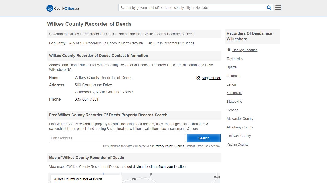 Wilkes County Recorder of Deeds